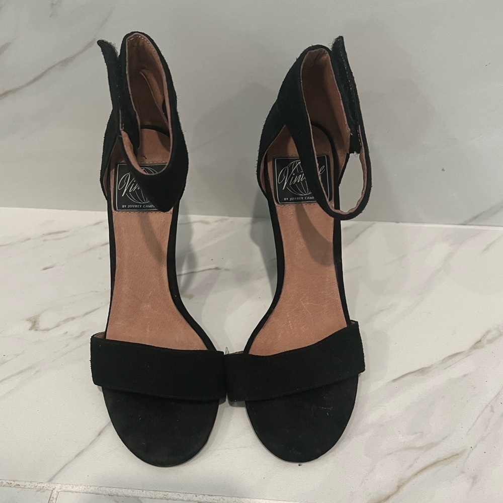 VINTAGE by Jeffery Campbell Foxtrot Suede Heels
